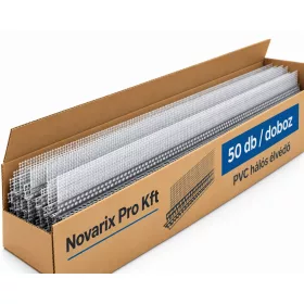   Vertex PVC hálós élvédő 10+10 cm üvegszövet hálóval 2,5m - 50db/doboz