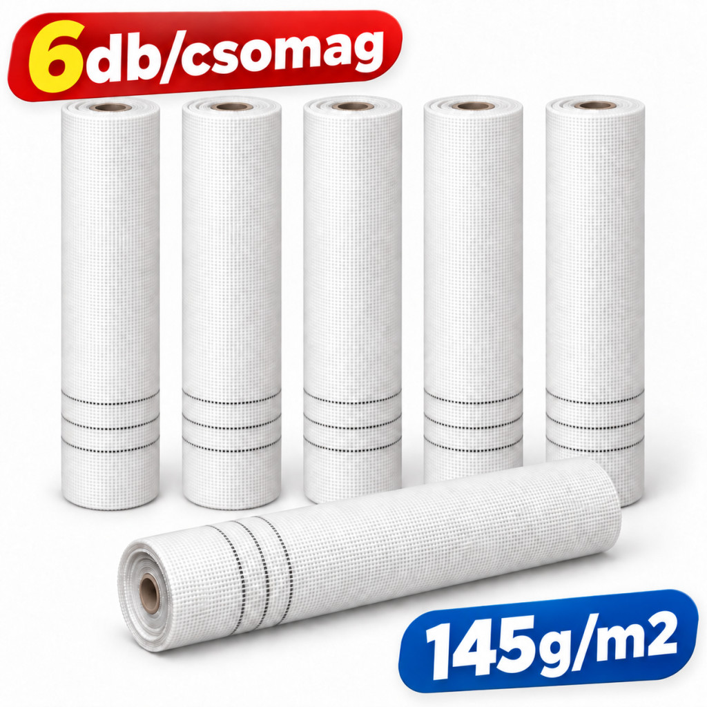 Üvegszövet dryvit háló 145g/m2-50m2/tekercs - 6 db/csomag