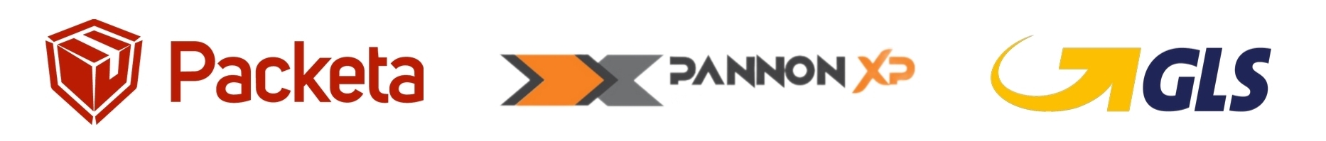 Packeta, Pannon XP, GLS logók