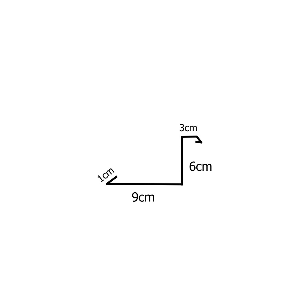 Színes alu oromszegély 6cm-es, 2m többféle színben